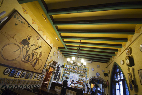 interior design of Els Quatre Gats Restaurant is just so typically Spanish