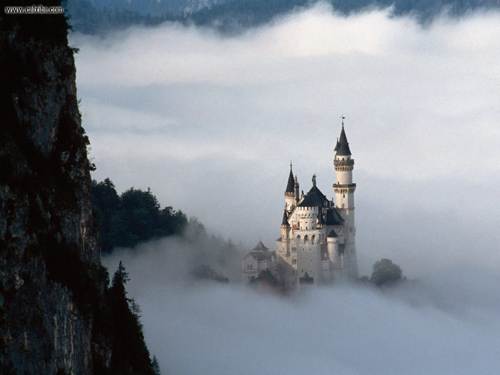 A fairytale winter at Neuschwanstein castle. Built and designed by Ludwig the second. The castle was begun in 1869 and never finished.